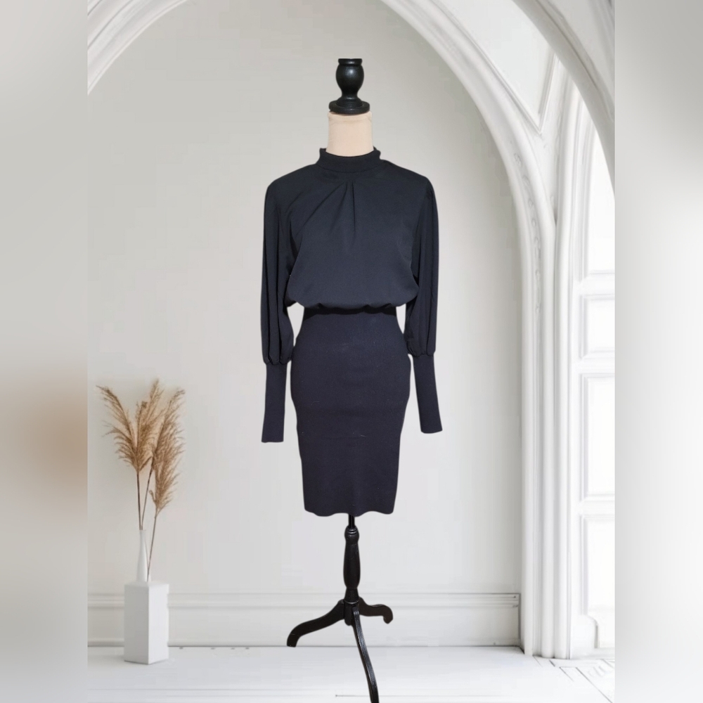 *SOLD* NWT French Connection Black Knit Dress